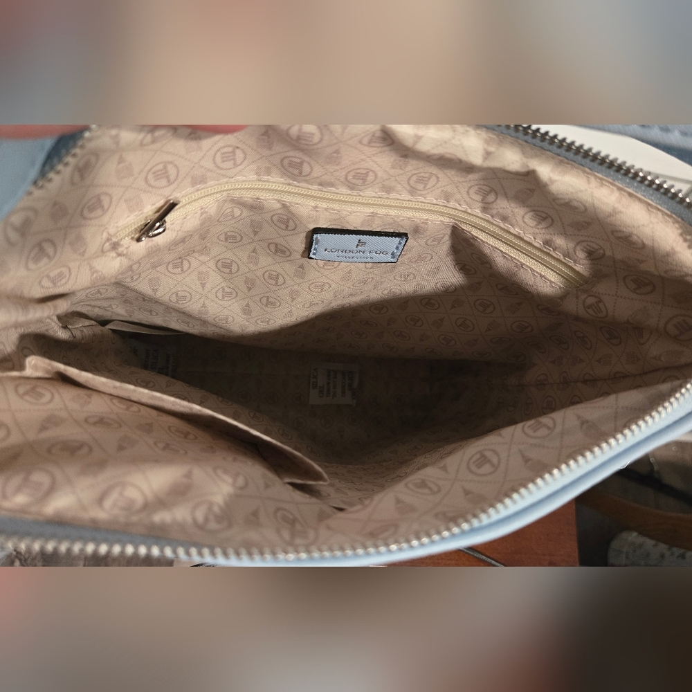 London Fog Sky Blue Large Crossbody Bag - Picture 7 of 13